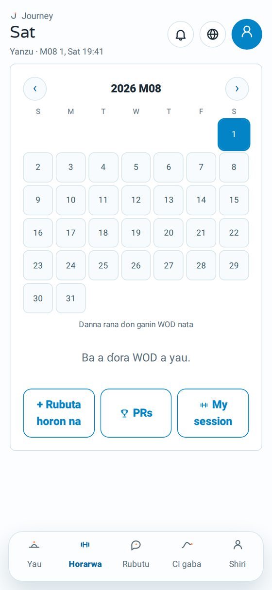 Fuskar atisaye ta Journey tare da WOD na yau